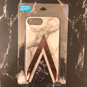 Marble and rose gold iPhone 6/7/8 + case